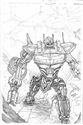 Picture of FALL OF CYBERTRON 02 - B & W COVER ART PRINT